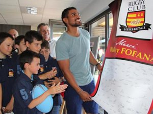Wesley Fofana au Club de Rugby Herbretais